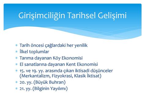 Girişimciliğin Tarihsel Kökenleri